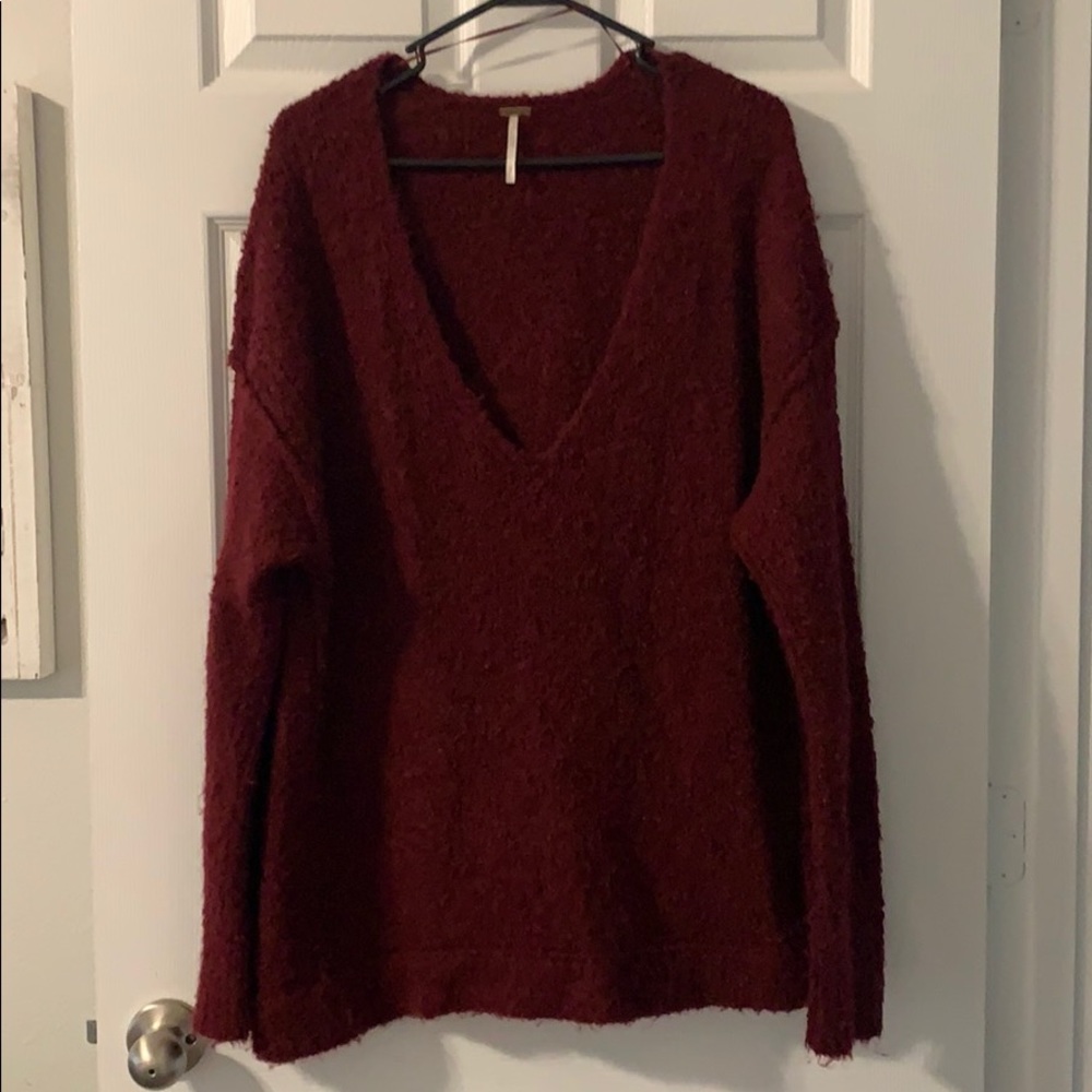 Free People Maroon Sweater